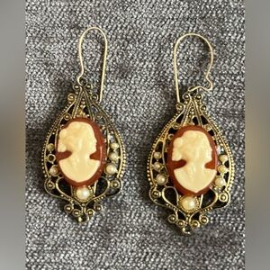 Vintage cameo earrings